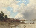 By the Riverbank - Eugène Cicéri