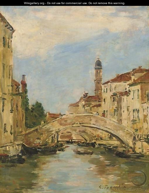 Petit canal aA  Venise - Eugène Boudin