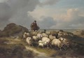 Un berger et son troupeau - Eugène Verboeckhoven