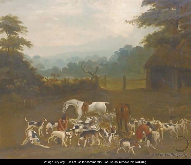 The pack returning from the hunt - English School
