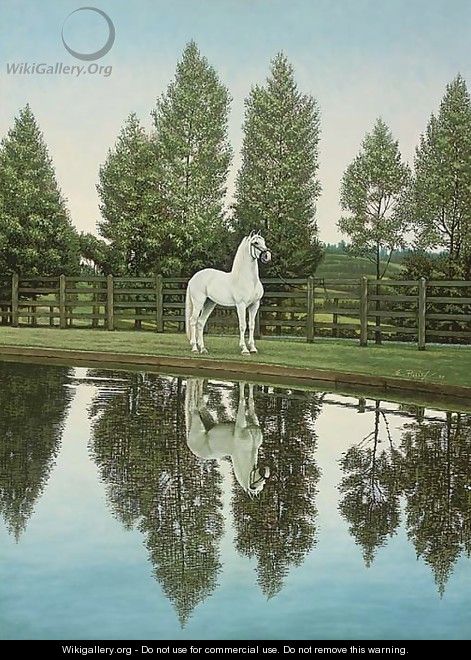 The white stallion - Enrique Martinez Cubells y Ruiz