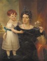 Portrait of Elizabeth Smith and her son William - English School