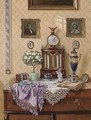 Ornaments on a dresser, in an interior; and In the libary - Ernst Czernotzky