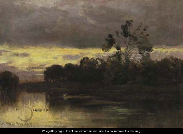 Sunset on the Lake - Ernest Parton