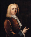 Portrait Of A Gentleman, Half-Length, In A Brown Coat And White Stock - English School