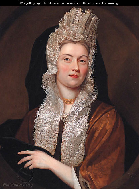 Portrait of Sarah Primrose, wife of Captain Timothy Keyser - English School