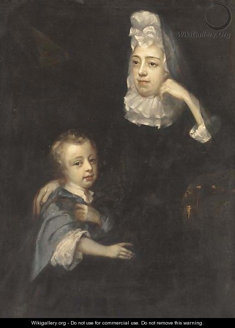Portrait of a mother and child 2 - English School