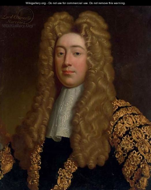 Portrait of Simon, Viscount Harcourt, Lord Chancellor of England (1661-1727) - English School