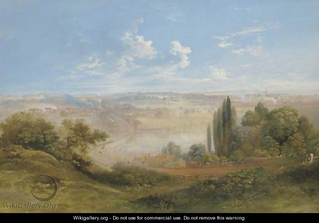 A view of the Stoke potteries - English School