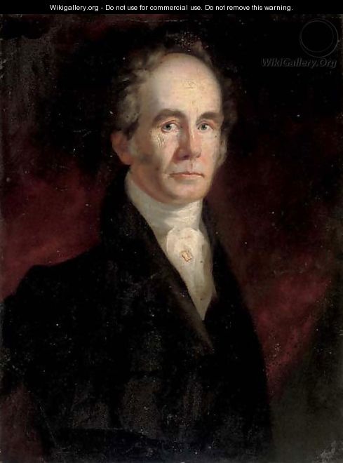 Portrait of a gentleman, bust-length, in a white cravat - English School
