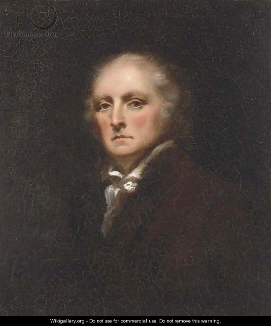 Portrait of gentleman, small bust-length, in brown jacket - English School