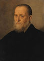Portrait of a Gentleman, bust-length, in black costume - (after) Jan Steven Van Calcar