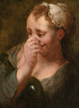 A peasant woman laughing - (after) Greuze, Jean Baptiste