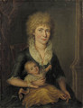 Portrait of a woman with her child on her lap - (after) Johann Friedrich August Tischbein