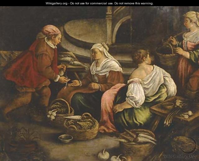 Vegetable sellers - (after) Jacopo Bassano (Jacopo Da Ponte)