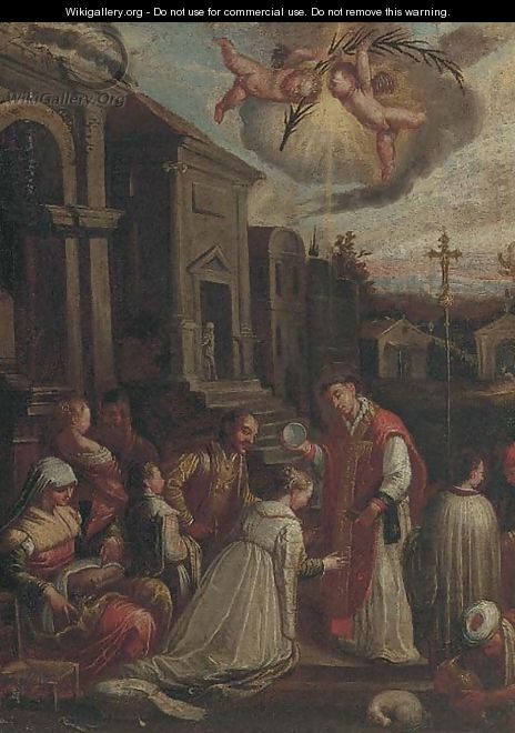 The Baptism of Saint Ludmilla - (after) Jacopo Bassano (Jacopo Da Ponte)