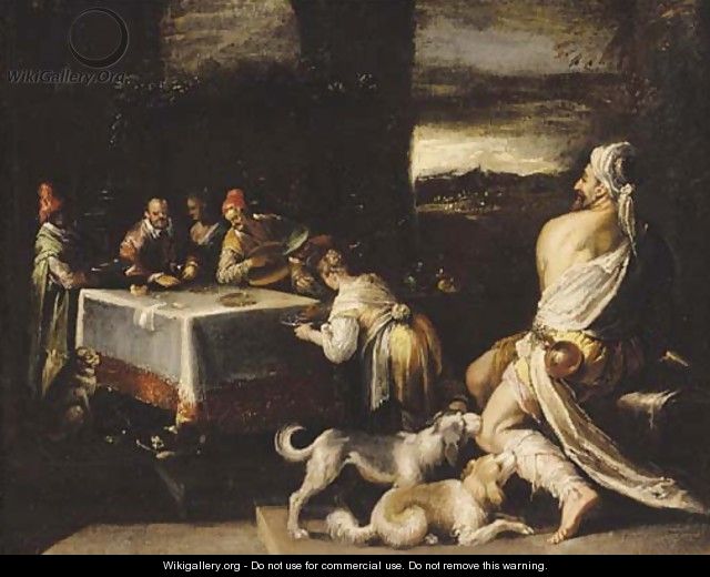 Dives and Lazarus - (after) Jacopo Bassano (Jacopo Da Ponte)
