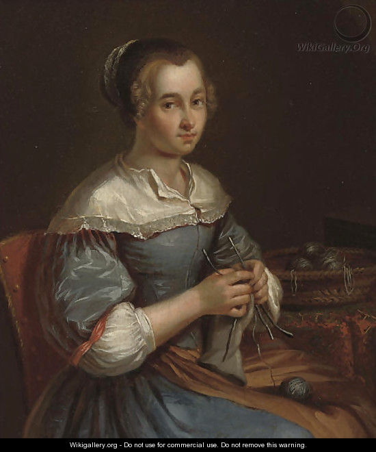 Portrait of a young woman - (after) Jacob Toorenvliet