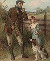 A gamekeeper and his daughter - (after) James Jnr Hardy