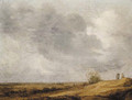 Peasants on a dune overlooking an extensive landscape - (after) Jan Van Goyen