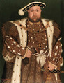 Portrait of King Henry VIII (1491-1547), three-quarter-length, in an ermine-lined brocaded cloak - (after) Holbein the Younger, Hans