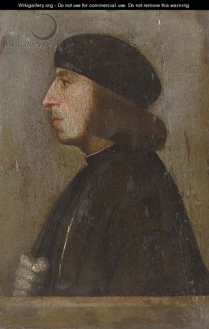 Portrait of a gentleman, bust-length, in profile - (after) Holbein the Younger, Hans