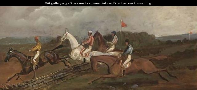 Steeplechasing; and Over the ditch - (after) Henry Alken