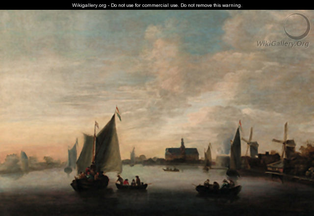 Shipping on the Haarlemmermeer - (after) Hendrik De Meyer