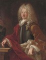 Portrait of a gentleman, standing, three-quarter-length, in a breast plate - (after) Hyacinthe Rigaud