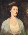 Portrait Of A Lady, Half-Length, In A White And Blue Dress - (after) Romney, George