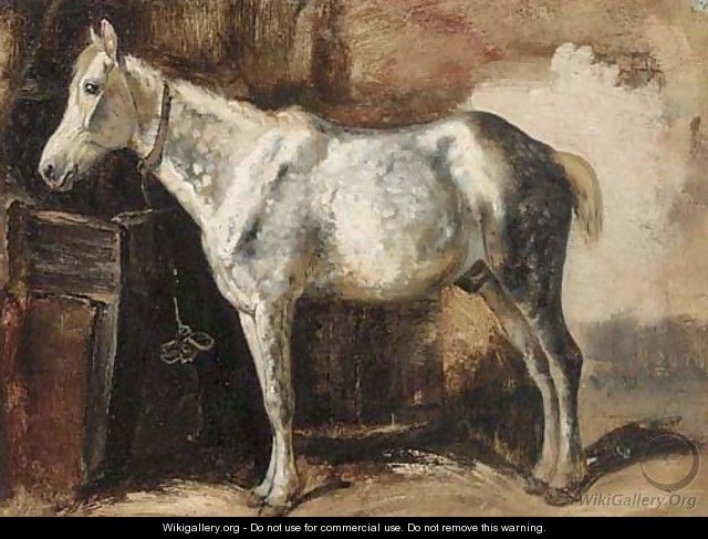 A grey in a stable - (after) George Paice