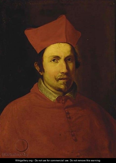 Portrait of a Cardinal, thought to be Alessandro Farnese - (after) Giovanni Battista (Baciccio) Gaulli