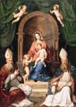 The Madonna and Child enthroned with the Infant Saint John the Baptist, and two Bishop Saints - (after) Giovanni Battista Salvi, II Sassoferrato