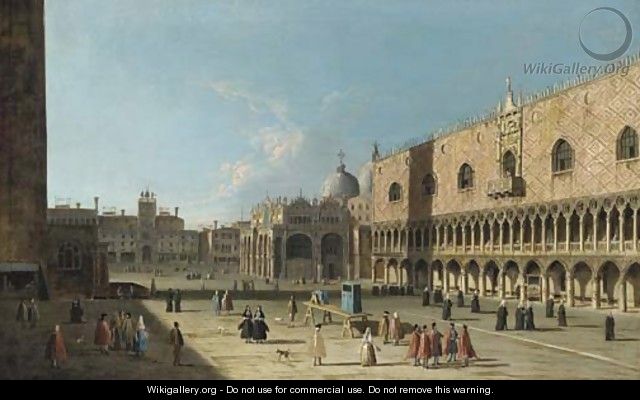 Venice, the Piazza San Marco from the Piazzetta - (after) (Giovanni Antonio Canal) Canaletto