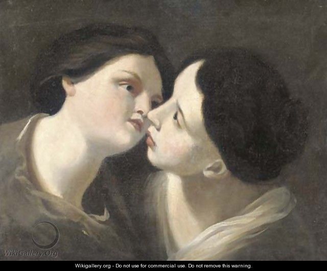 Two nymphs - (after) Giovanni Francesco Romanelli