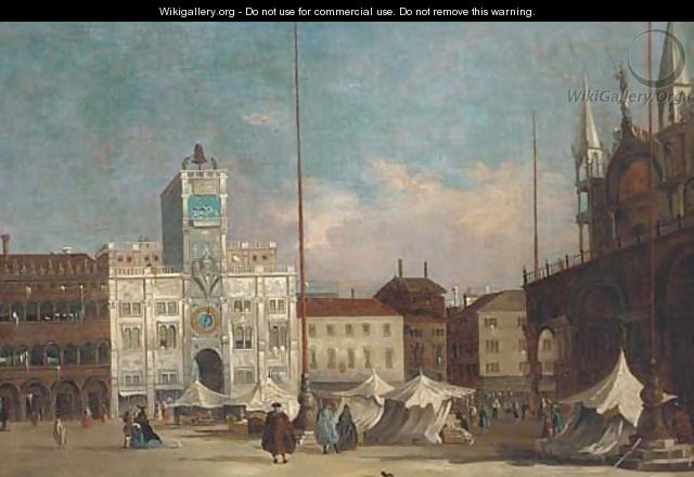 The Piazza San Marco, Venice, looking towards Orologio del Moro - (after) Francesco Guardi