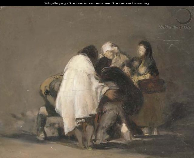 A figure group - (after) Francisco De Goya Y Lucientes