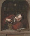 A doctor at a casement - (after) Frans Van Mieris