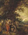 Christ healing the blind man - (after) Frans II Francken