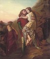 St. Christopher carrying a maiden guided by the hermit - (after) Maclise, Daniel