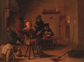 Peasants merrymaking in a tavern interior - (after) David The Younger Teniers