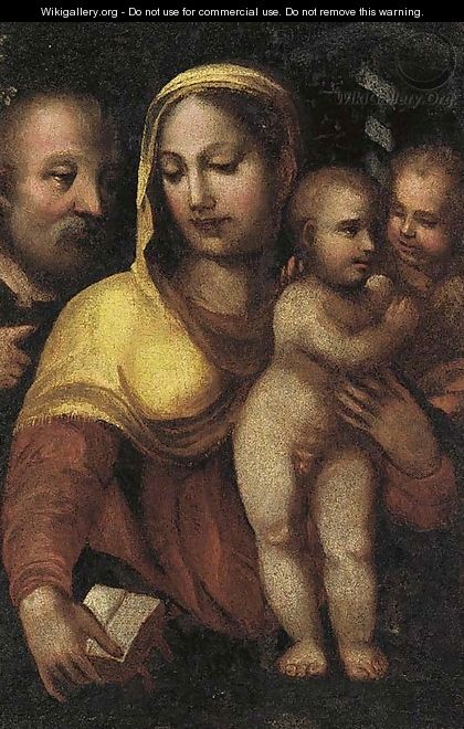 The Holy Family with Saint John the Baptist - (after) Domenico Di Pace Beccafumi