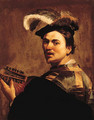 A man playing a lute - (after) Dirck Van Baburen