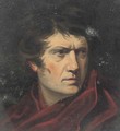 Portrait Of Napoleon, Bust-Length In A Red Cloak - (after) Eugene Delacroix