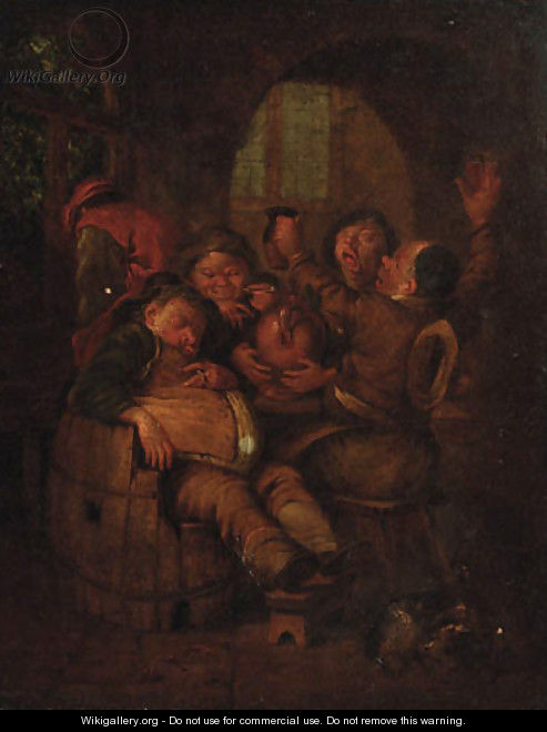 Boors drinking in a tavern - (after) Egbert Jaspersz. Van, The Elder Heemskerck