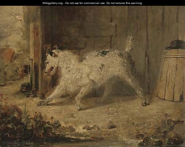 In the backyard - (after) Edmund Bristow