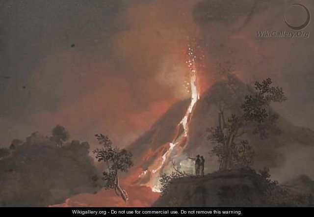 An eruption from 1804 - (after) Camillo Da Vito