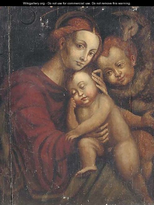 The Madonna and Child with the Infant Saint John the Baptist - (after) Bernadino Luini