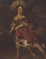 Portrait of a young lady, as Diana the Huntress - (after) Charles D