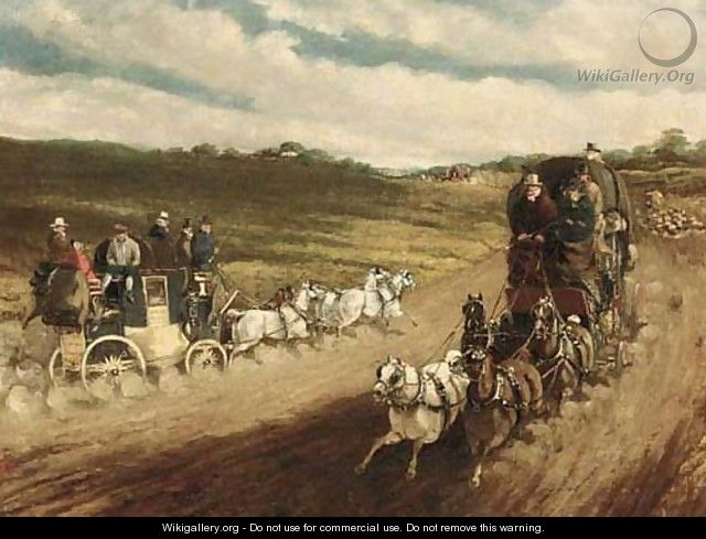 Coaches on a road - (after) Charles Cooper Henderson